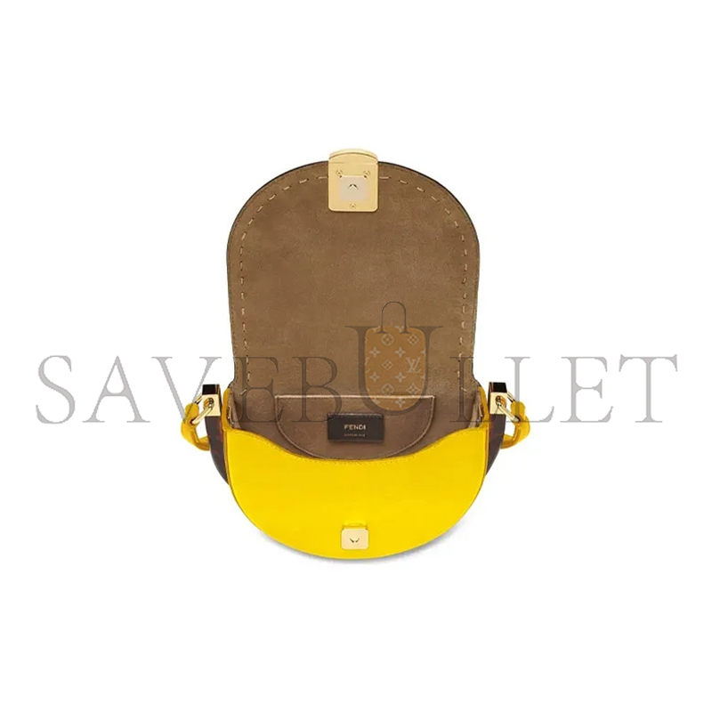 F**di vitello king plexiglass moonlight shoulder bag lemon 8bt346abvlf119x (21*14*9cm)